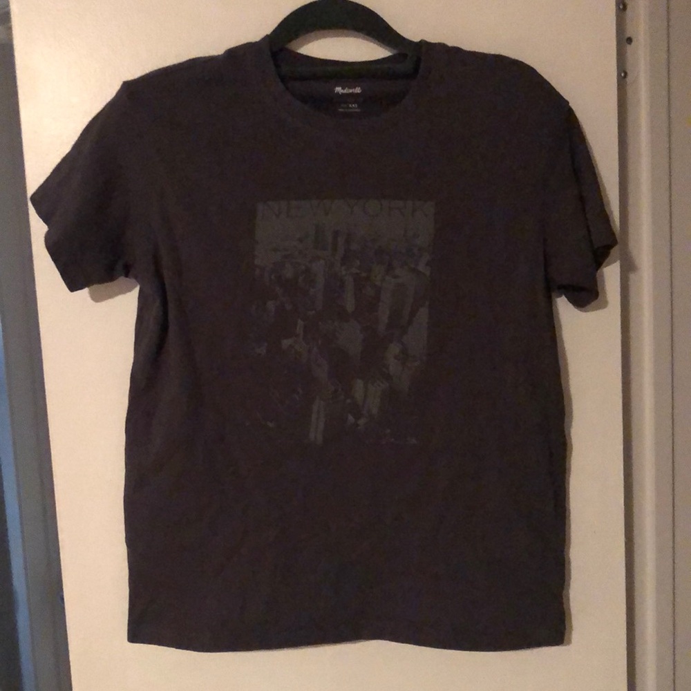 Madewell New York Oversized 
Cotton Tee Shirt Charcoal Gray Size XXS